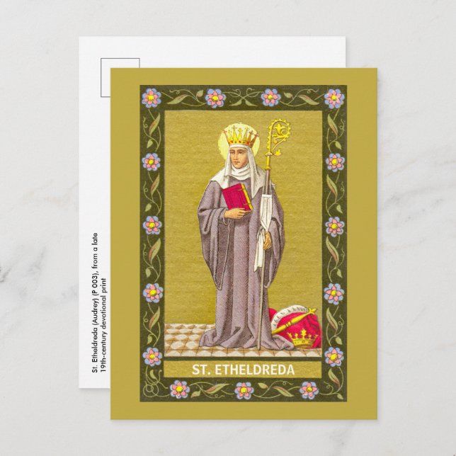 St. Etheldreda (Audrey) (P 003) Postcard (Front/Back)