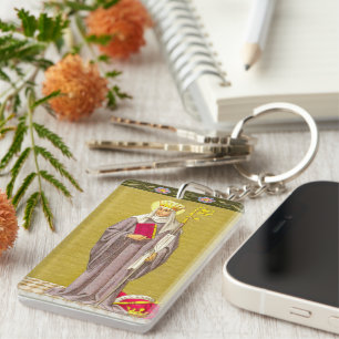 St. Etheldreda or St. Audrey (P 003) Key Ring
