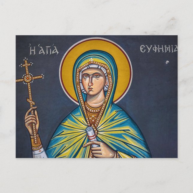 St. Euphemia Orthodox Christian Icon Postcard (Front)