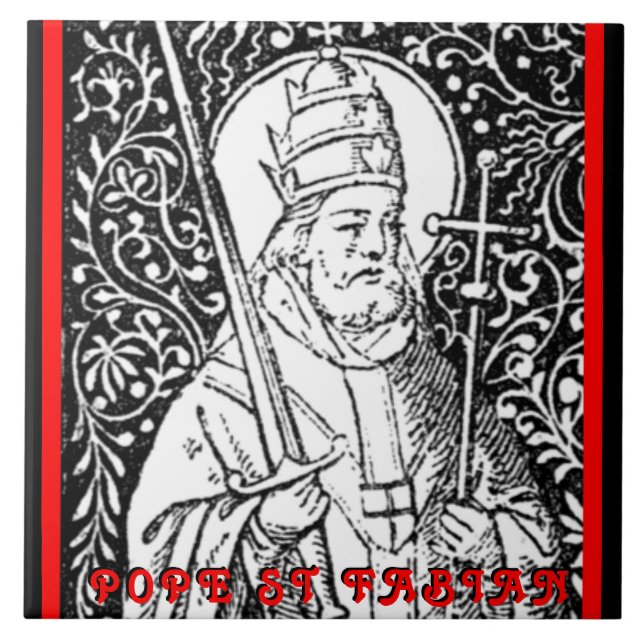 St. Fabian (BG 01a) Ceramic Tile (Front)