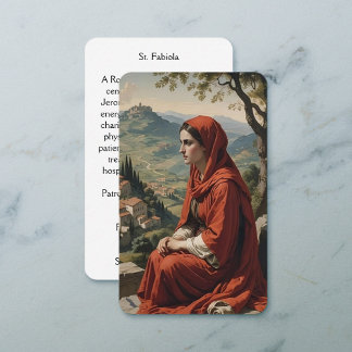 St. Fabiola Holy Card