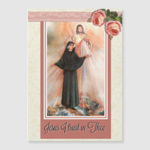 St. Faustina 5"x7" Thin Magnetic Card