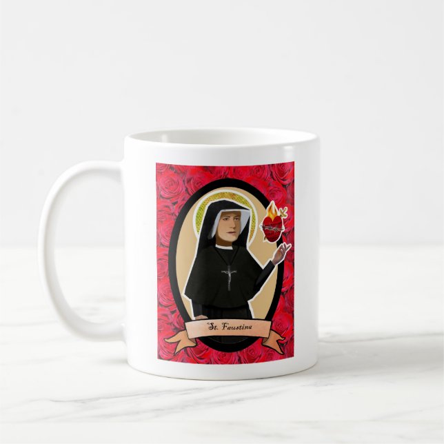 St. Faustina Jesus I Trust in You Divine Mercy mug (Left)