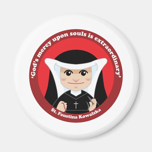 St. Faustina Kowalska Magnet (Front)