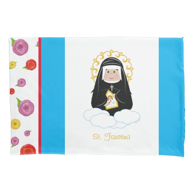St. Faustina Pillowcase (Front)