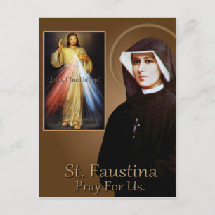 ST FAUSTINA POSTCARD