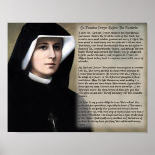 St. Faustina Prayer Before The Eucharist. Poster