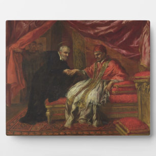 St. Filippo Neri Curing Pope Clemente VIII Plaque