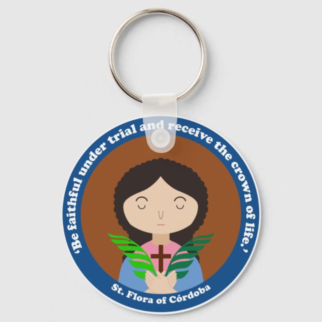 St. Flora of Córdoba Key Ring (Front)