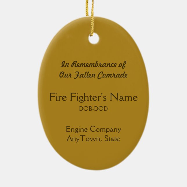 St. Florian of Lorch (PM 03) Ceramic Tree Decoration (Back)