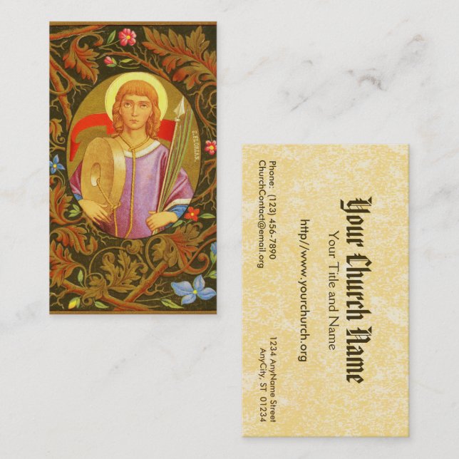 St. Florian of Lorch (PM 03) Full Bleed Business Card (Front/Back)