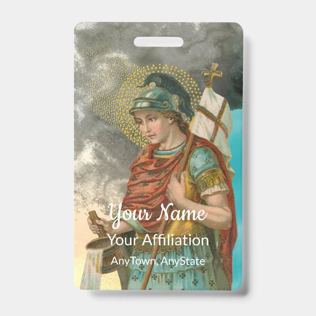 St. Florian with Bucket (Both; M 019) ID Badge (Front)