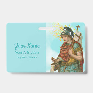 St. Florian with Bucket (Clear Skies; M 019) ID Badge