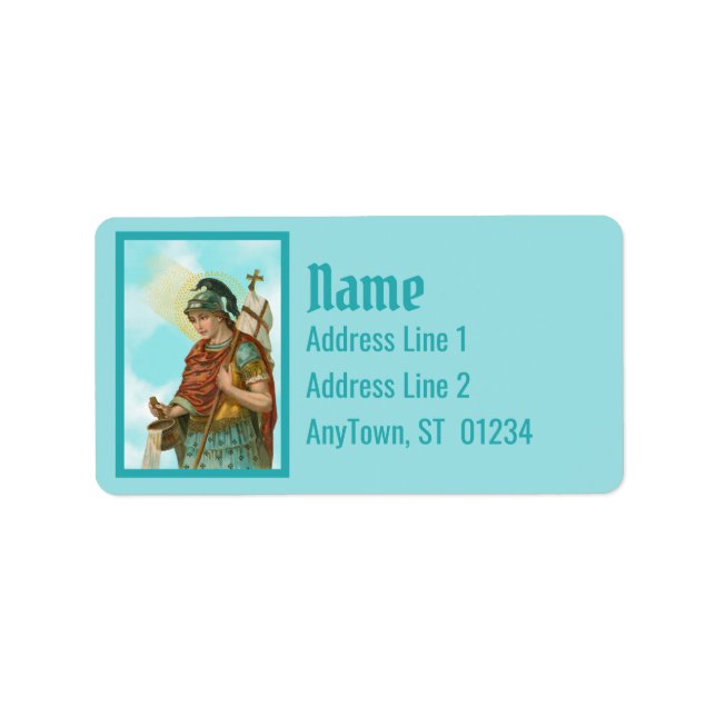 St. Florian with Bucket (Clear Skies; M 019) Label (Front)
