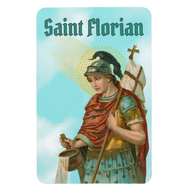 St. Florian with Bucket (Clear Skies; M 019) Magnet (Vertical)