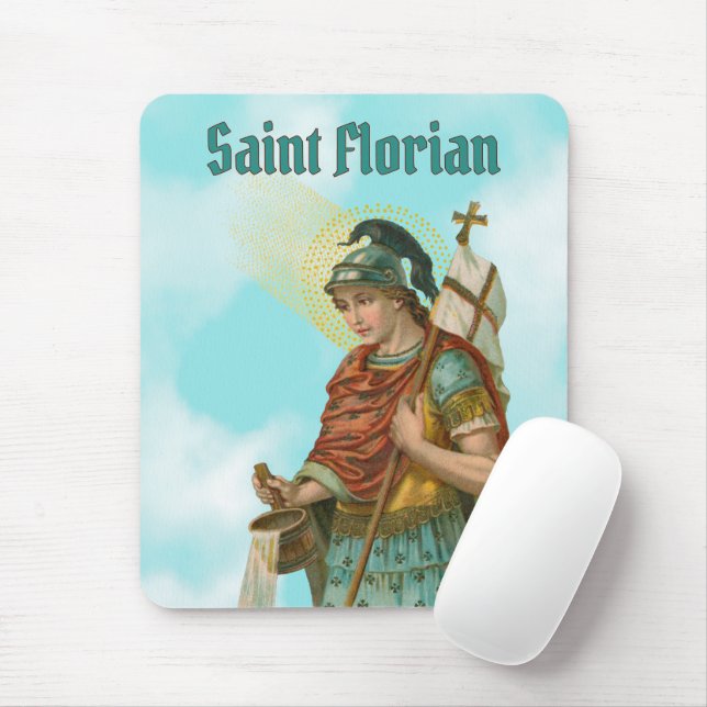 St. Florian with Bucket (Clear Skies; M 019) Mouse Pad (With Mouse)