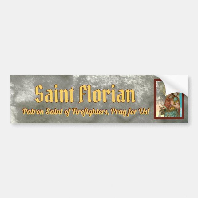 St. Florian with Bucket (Smoke; M 019) Bumper Sticker (Front)