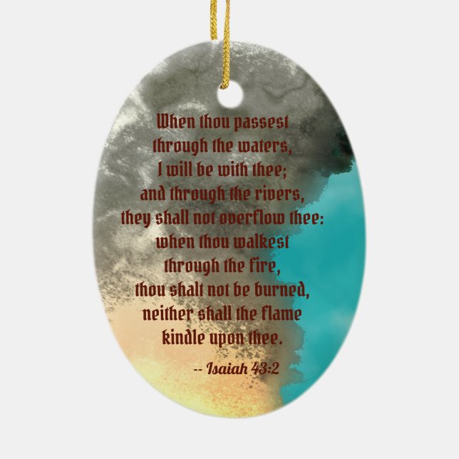 St. Florian with Bucket (Smoke; M 019) Ceramic Ornament (Back)