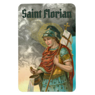 St. Florian with Bucket (Smoke; M 019) Magnet