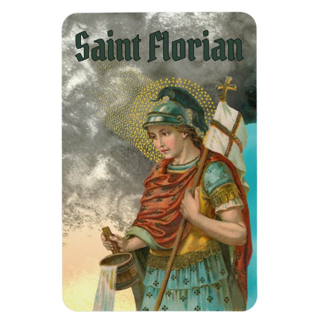 St. Florian with Bucket (Smoke; M 019) Magnet (Vertical)