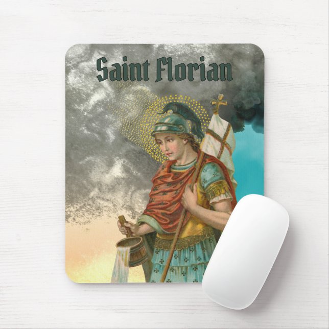 St. Florian with Bucket (Smoke; M 019) Mouse Pad (With Mouse)