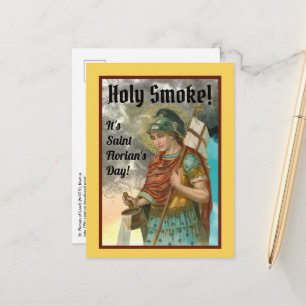 St. Florian with Bucket (Smoke; M 019) Postcard