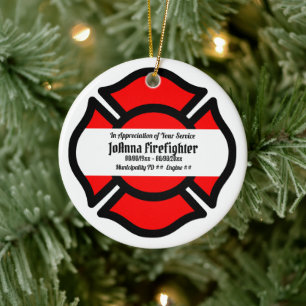 St. Florian's Cross (Style 2) Circular Ceramic Ornament