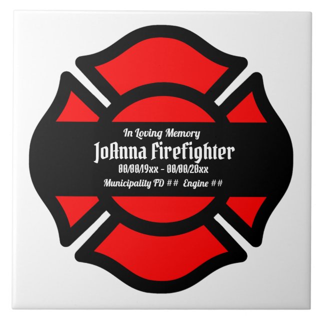 St. Florian's Cross (Style 3) Ceramic Tile (Front)