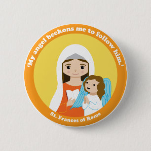 St. Frances of Rome 6 Cm Round Badge
