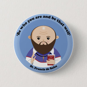 St. Francis de Sales 6 Cm Round Badge