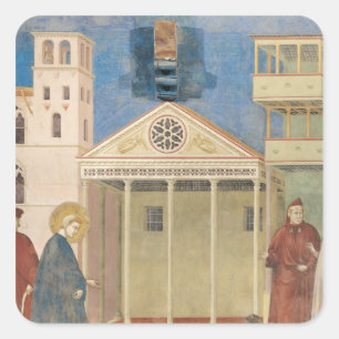 St. Francis Honoured by a Simple Man, 1297-99 Square Sticker