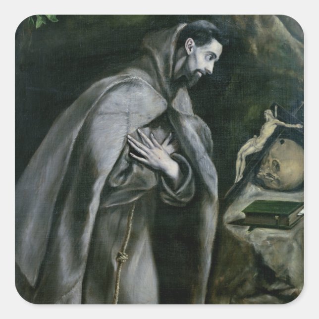 St. Francis of Assisi, 1580-95 Square Sticker (Front)