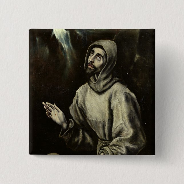 St. Francis of Assisi 15 Cm Square Badge (Front)