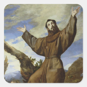 St. Francis of Assisi 1642 Square Sticker