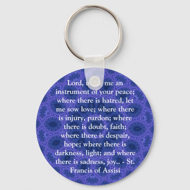 St. Francis of Assisi about FAITH Key Ring (Front)