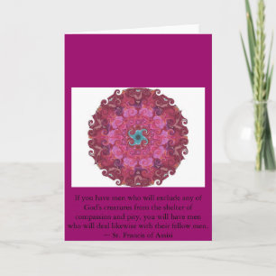 St. Francis of Assisi animal rights quote Card