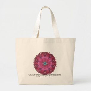 St. Francis of Assisi animal rights quote Large Tote Bag