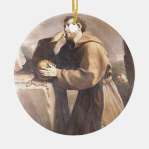 St. Francis of Assisi at Prayer Ceramic Ornament
