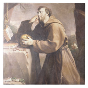 St. Francis of Assisi at Prayer Tile