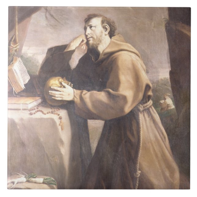 St. Francis of Assisi at Prayer Tile (Front)