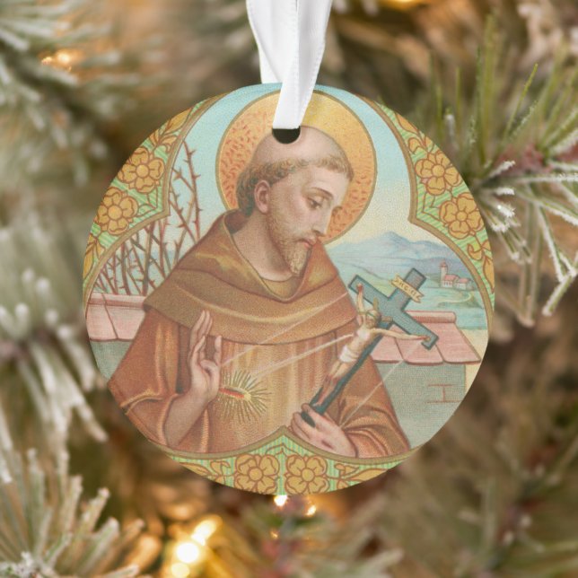 St. Francis of Assisi (BK 002) Acrylic Ornament (Tree)