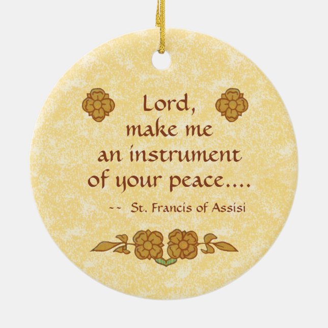St. Francis of Assisi (BK 002) Ceramic Ornament (Back)