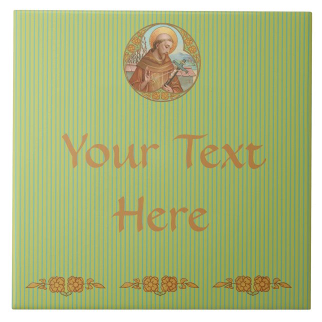 St. Francis of Assisi (BK 002) Ceramic Tile (Front)