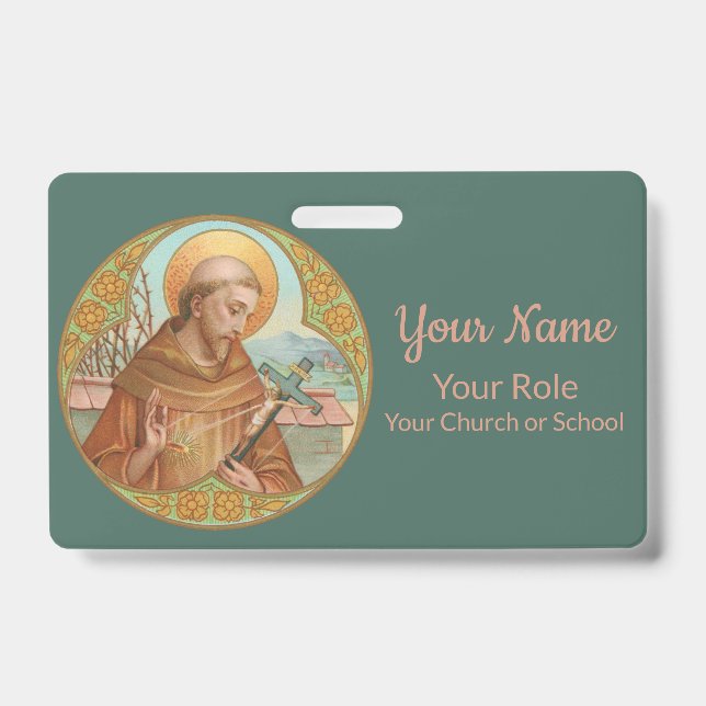 St. Francis of Assisi (BK 002) ID Badge (Front)