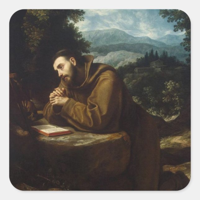 St. Francis of Assisi by Cigoli Square Sticker (Front)