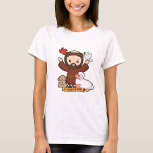 St. Francis of Assisi Catholic T-Shirt for Women