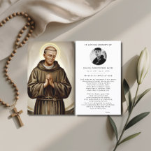 St Francis of Assisi Funeral Sympathy Prayer Card