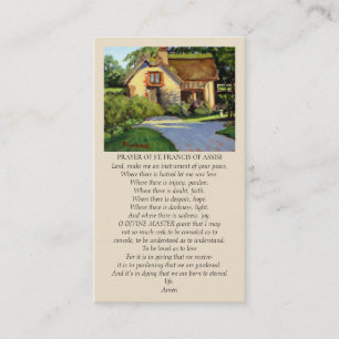 St Francis of Assisi Green Purple Brown Yellow Business Card