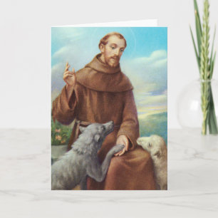 St. Francis of Assisi Greeting Card w/prayer