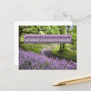 St Francis of Assisi Inspirational Quote Possible Postcard